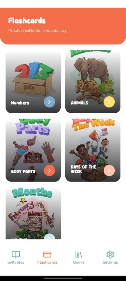 Yanai app interface showing colorful learning modules
